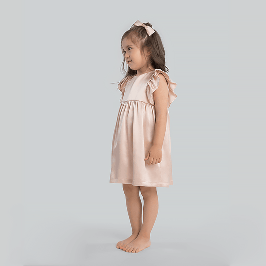 Girls Cute Silk Dress