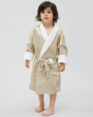 Kids Reversible Silk Robe with Belt