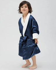 Kids Reversible Silk Robe with Belt