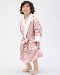 Kids Reversible Silk Robe with Belt