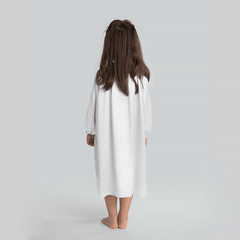Long Silk Shirt Pajamas Sleepwear For Girl