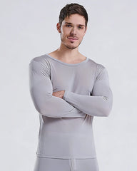 Men's 100% Silk Lightweight Thermal Underwear Set