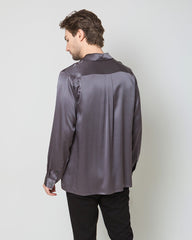 Men's Pure Silk Classic Business Shirt, Grey