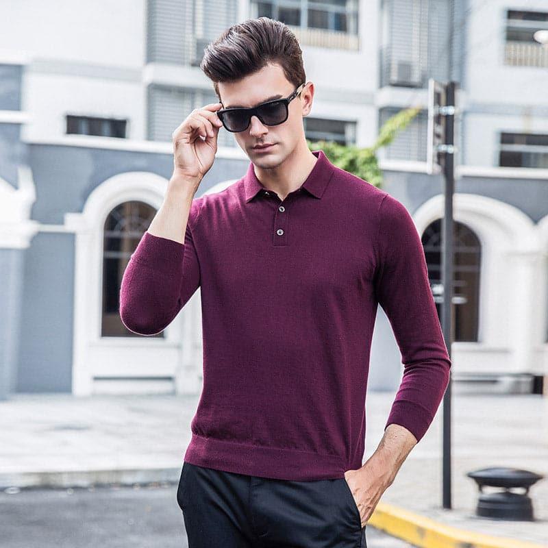 Mens Polo Cashmere Sweater