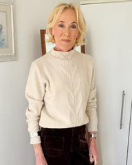 Mock Neck Knit Cashmere Sweater