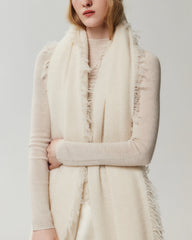Pure Cashmere Fringed Scarf