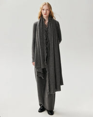 Pure Cashmere Fringed Scarf