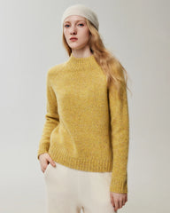 Pure Cashmere Mock Neck Raglan Sleeve Sweater