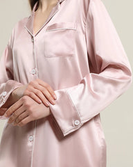 22 Momme Classic Silk Pajamas Set Rose Pink