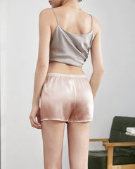 Silk Women Leggings Panties Shorts, Pink