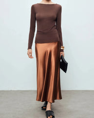 22 Momme Silk Maxi Skirt