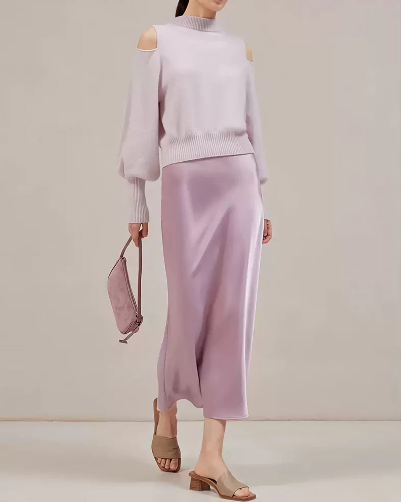 22 Momme Silk Maxi Skirt - DAISYSILK UK