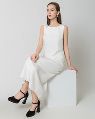 40 Momme Silk Maxi Dress, White