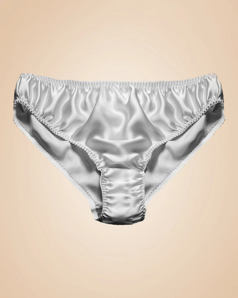 Women's 100% Silk Panties, Grey