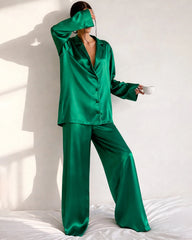 Relaxed Oversize Silk Pajamas