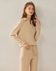 Women's Polo Collar Cashmere Sweater