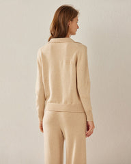 Women's Polo Collar Cashmere Sweater