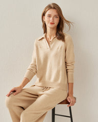 Women's Polo Collar Cashmere Sweater