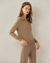 Women's Polo Collar Cashmere Sweater