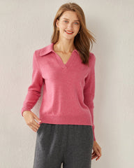 Women's Polo Collar Cashmere Sweater