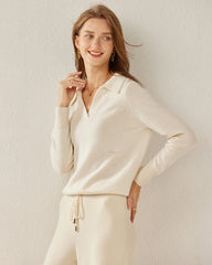 Women's Polo Collar Cashmere Sweater