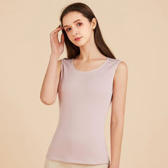 Women's Silk Velvet Thermal Vest, Pink