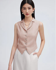 32 Momme Silk Lapel Collar Waistcoat - DAISYSILK UK