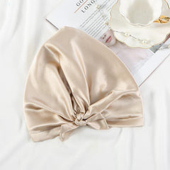 Silk Night Sleeping Cap with Ribbons