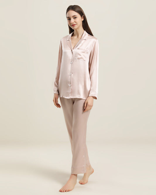 Women's Silk Two Piece Pajamas